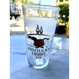 2005 Kentucky Derby 131 Horse Race Souvenir Glass ~ Churchill Downs